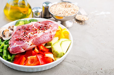 Image showing raw ingredients for dinner