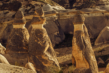 Image showing Fairy houses stone cliffs