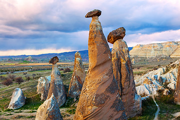 Image showing Fairy houses stone cliffs