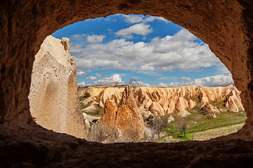 Image showing Fairy houses stone cliffs