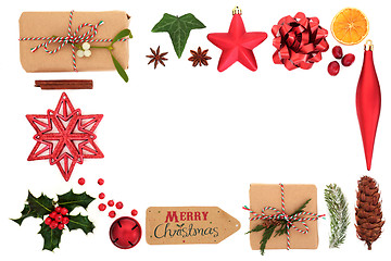 Image showing Christmas Abstract Background Border