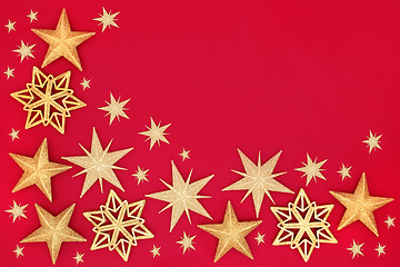 Image showing Gold Star Christmas Decorations
