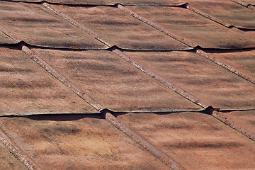 Image showing Detail of old metal rusty roof