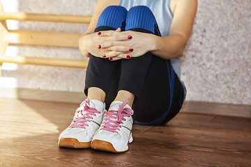 Image showing Part of tired woman