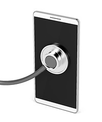 Image showing Smartphone and stethoscope
