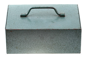 Image showing old metal safety box isolated