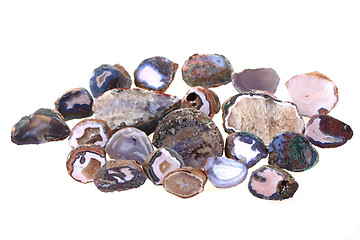 Image showing natural agates isolated