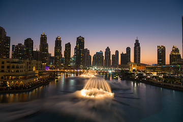 Image showing musical fountain in Dubai