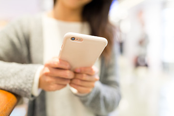 Image showing Woman use of mobile phone