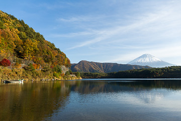 Image showing Saiko Lake and Mountain Fuji