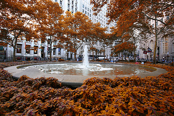 Image showing New York, USA – August 24, 2018: Bowling Green public park in 