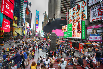 Image showing New York, USA – August 20, 2018: Crowded with many people walk