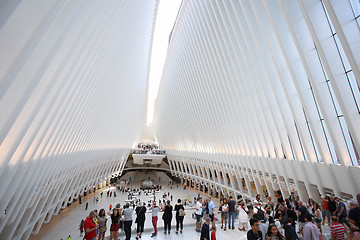 Image showing New York, USA – August 24, 2018: Oculus interior of the white 