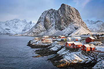 Image showing Hamnoy fishing village on Lofoten Islands, Norway 