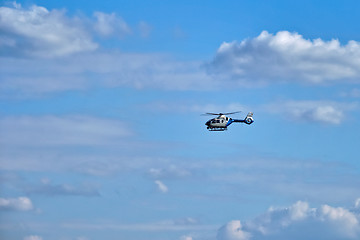 Image showing German Police helicopter in the sky