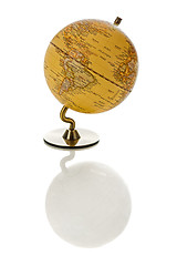 Image showing Traditional yellow globe on white background