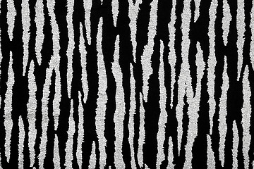 Image showing Black fabric with metallic zebra pattern 