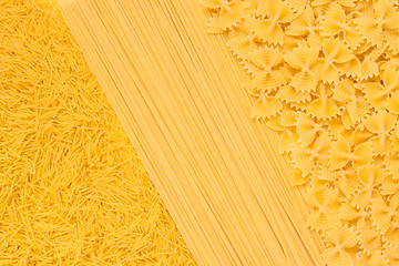 Image showing Different types of noodles and pasta