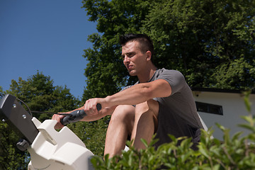 Image showing man doing morning exercises