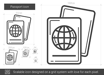 Image showing Passport line icon.