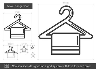 Image showing Towel hanger line icon.