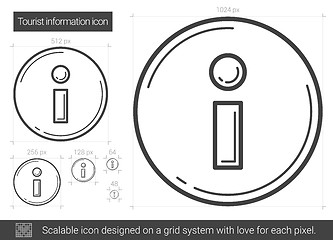 Image showing Tourist information line icon.