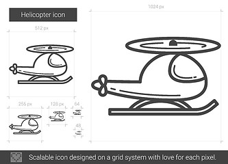 Image showing Helicopter line icon.