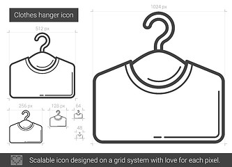 Image showing Clothes hanger line icon.