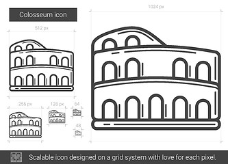 Image showing Colosseum line icon.