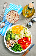 Image showing raw ingredients for dinner