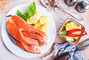 Image showing raw salmon