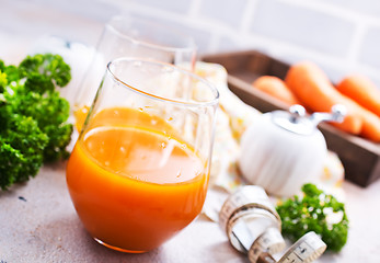 Image showing carrot juice