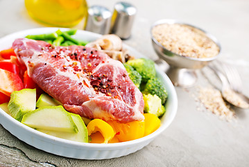 Image showing raw ingredients for dinner