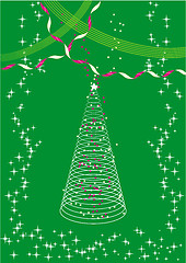 Image showing     Green celebration Christmas card