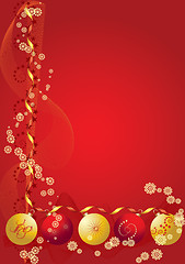 Image showing Red Christmas background