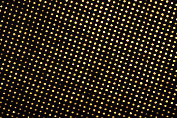 Image showing Blurry golden lights on black background