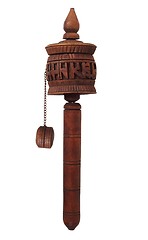 Image showing Prayer wheel on white