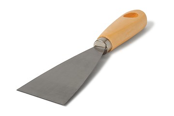 Image showing Steel scraper on whte