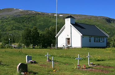 Image showing white wood church