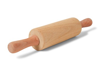 Image showing Rolling pin on white