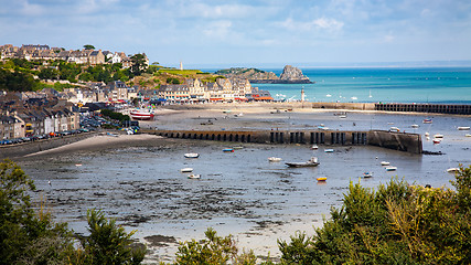 Image showing Panoramic view of the coast of Cancale