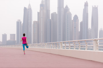 Image showing woman stretching and warming up