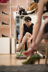 Image showing Woman Trying New Shoes