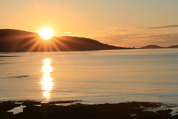 Image showing Midnight sun