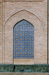 Image showing Ornate window niche in the wall, Uzbekistan