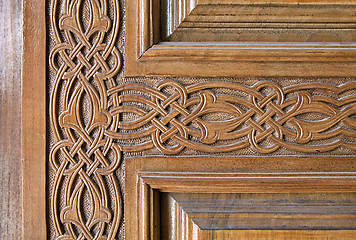 Image showing Traditional wood carving, Uzbekistan