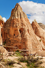 Image showing Fairy houses stone cliffs