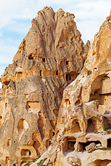 Image showing Natural stone fortress in Uchisar