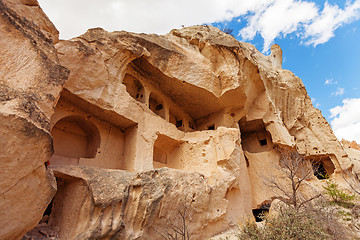 Image showing Fairy houses stone cliffs