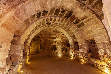 Image showing Underground city in Uchisar.